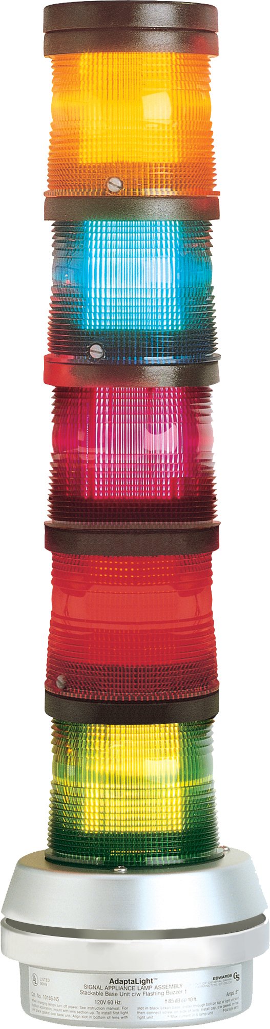 Edwards Signaling 101SINA-E1 12V DC Incandescent Stacklight, Amber