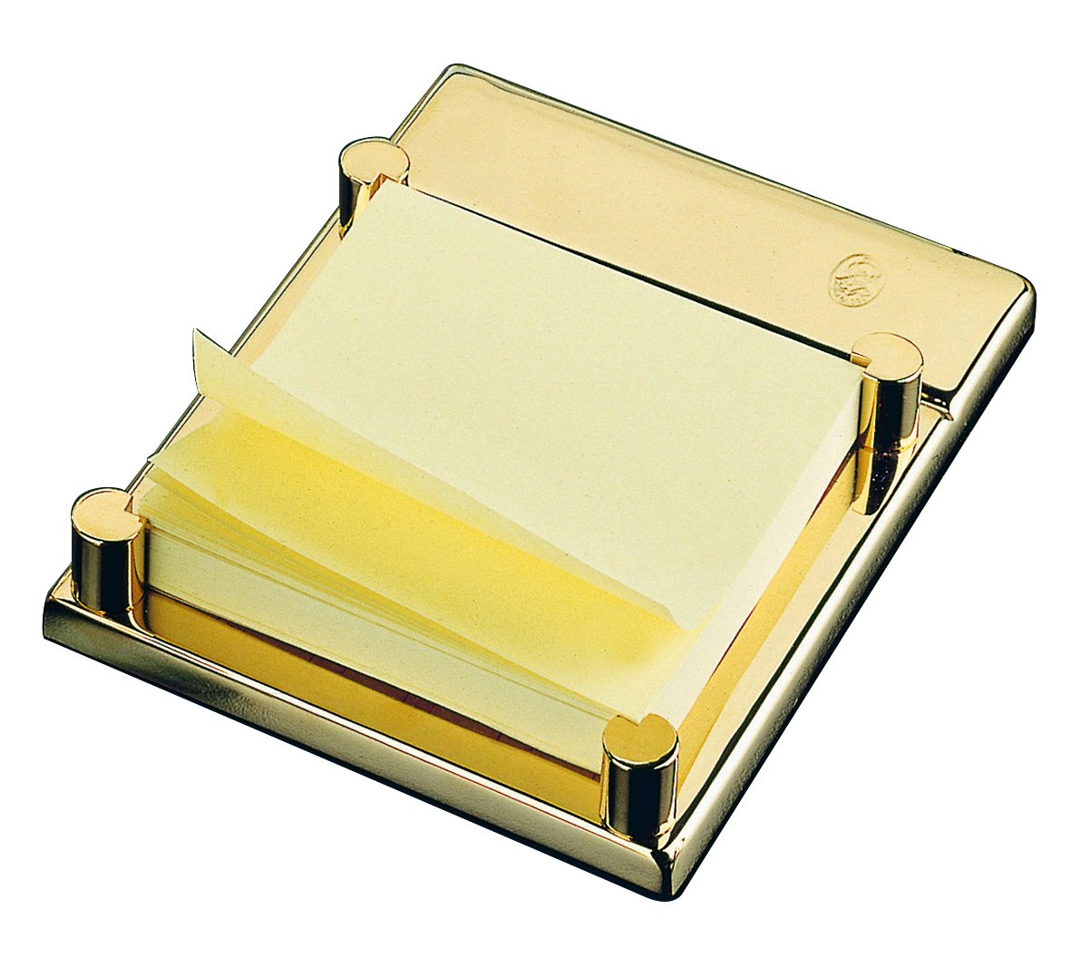 El Casco M671L Adhesive Notes Holder - 23 Carat Gold, 126 x 96 x 19 mm