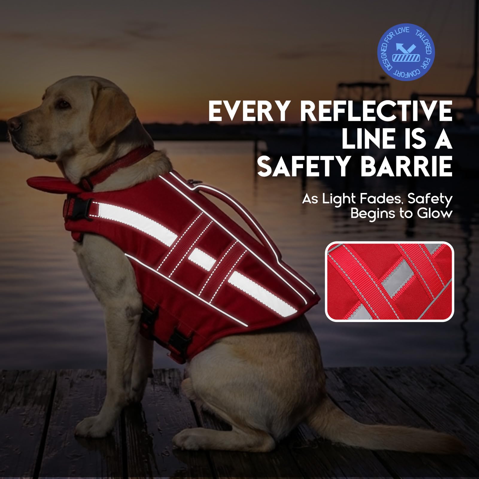 ASENKU Salvagente per Cani - Giubbotto Salvataggio Cane Taglia Piccola Media Grande, Gilet Galleggiante Sicurezza con Maniglia e Anelli D,per Nuoto Piscina Spiaggia Barca XS