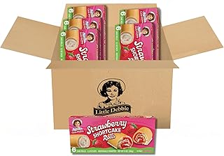 Little Debbie Strawberry Shortcake Rolls, 36 Individually Wrapped Cake Rolls (6 Boxes)