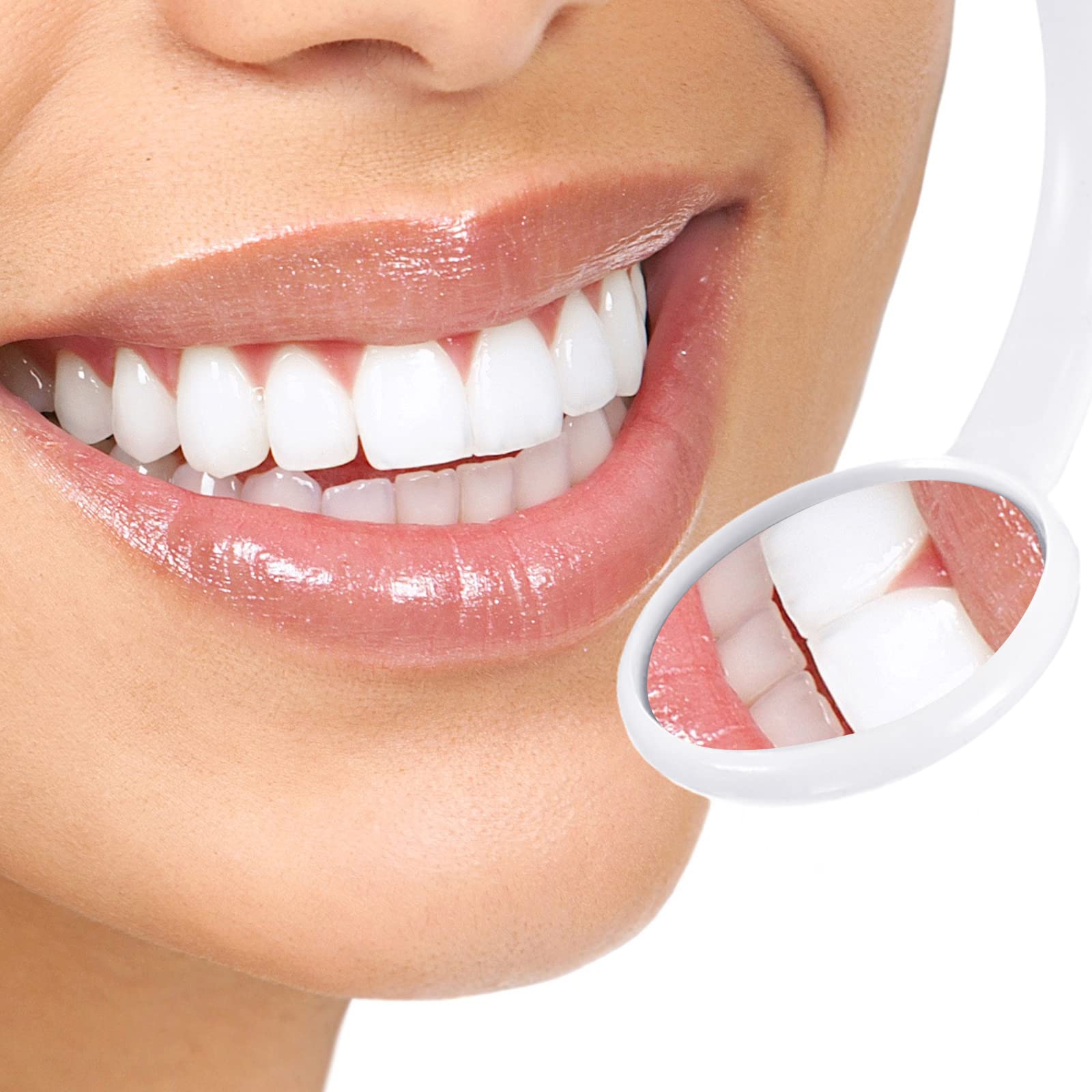 Nuanchu Miroir Dentaire avec Lumière Miroir Dentaire Miroir Buccal Miroir d'Inspection Miroir Buccal pour Soins Dentaires, Vert