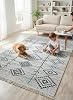 Rug Double Sided Usable Machine Washable woven Rug Light Green-Cream (80*150cm)