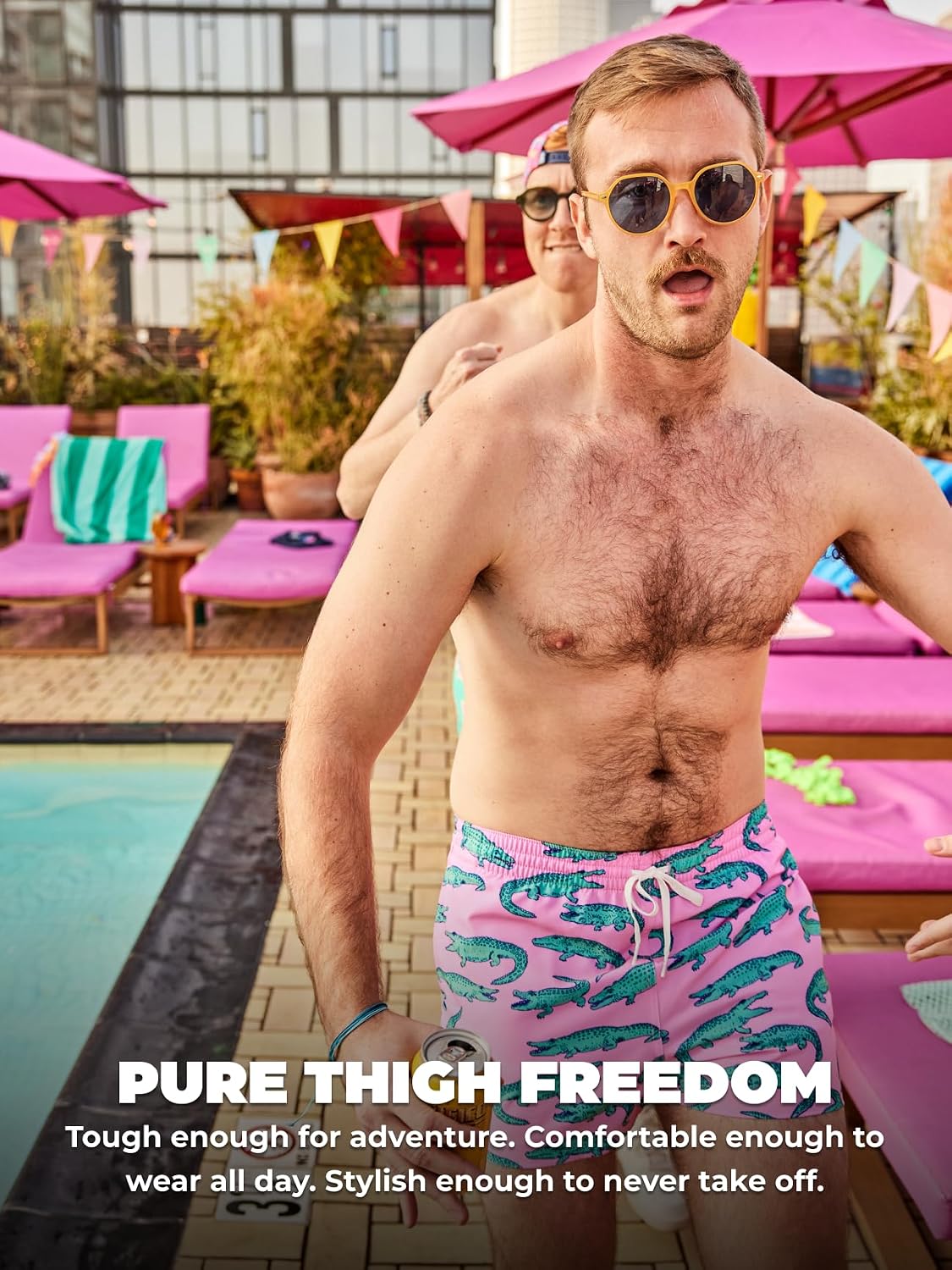Chubbies Mens Swim Trunks – Mens Swim Shorts with 4-Way Stretch, 5.5” Beach Shorts with Elastic Waist, Drawstring,Mesh Lining