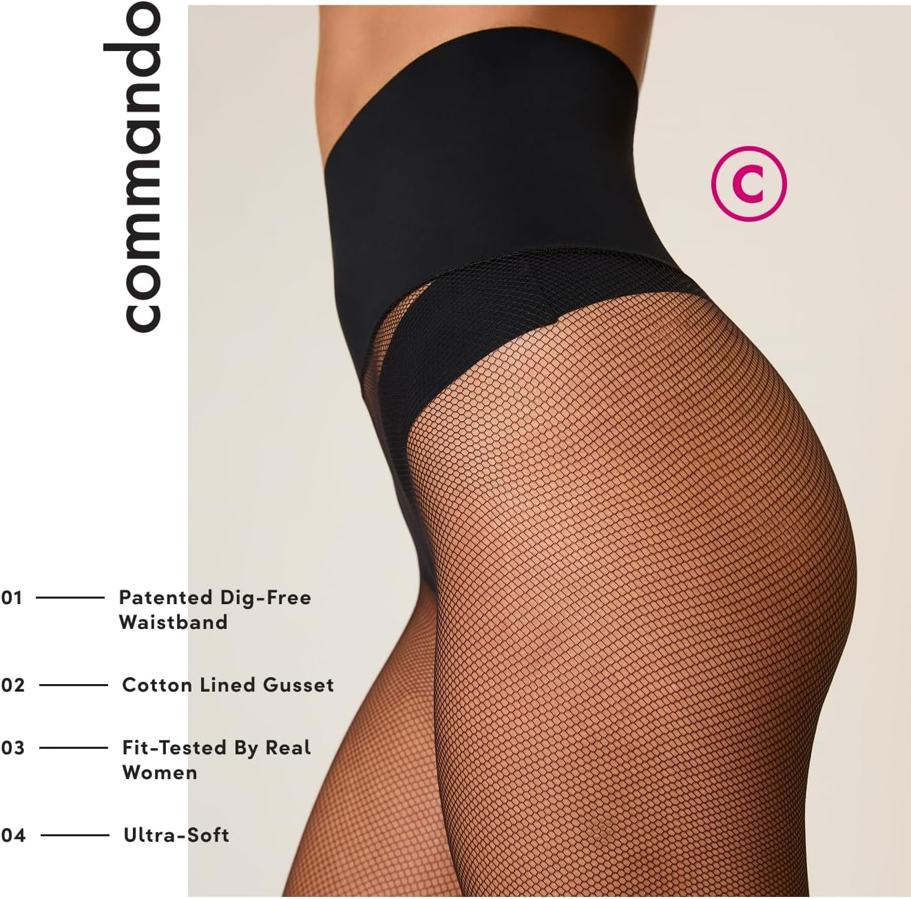 commando Women's Very Fine Fishnet Tights