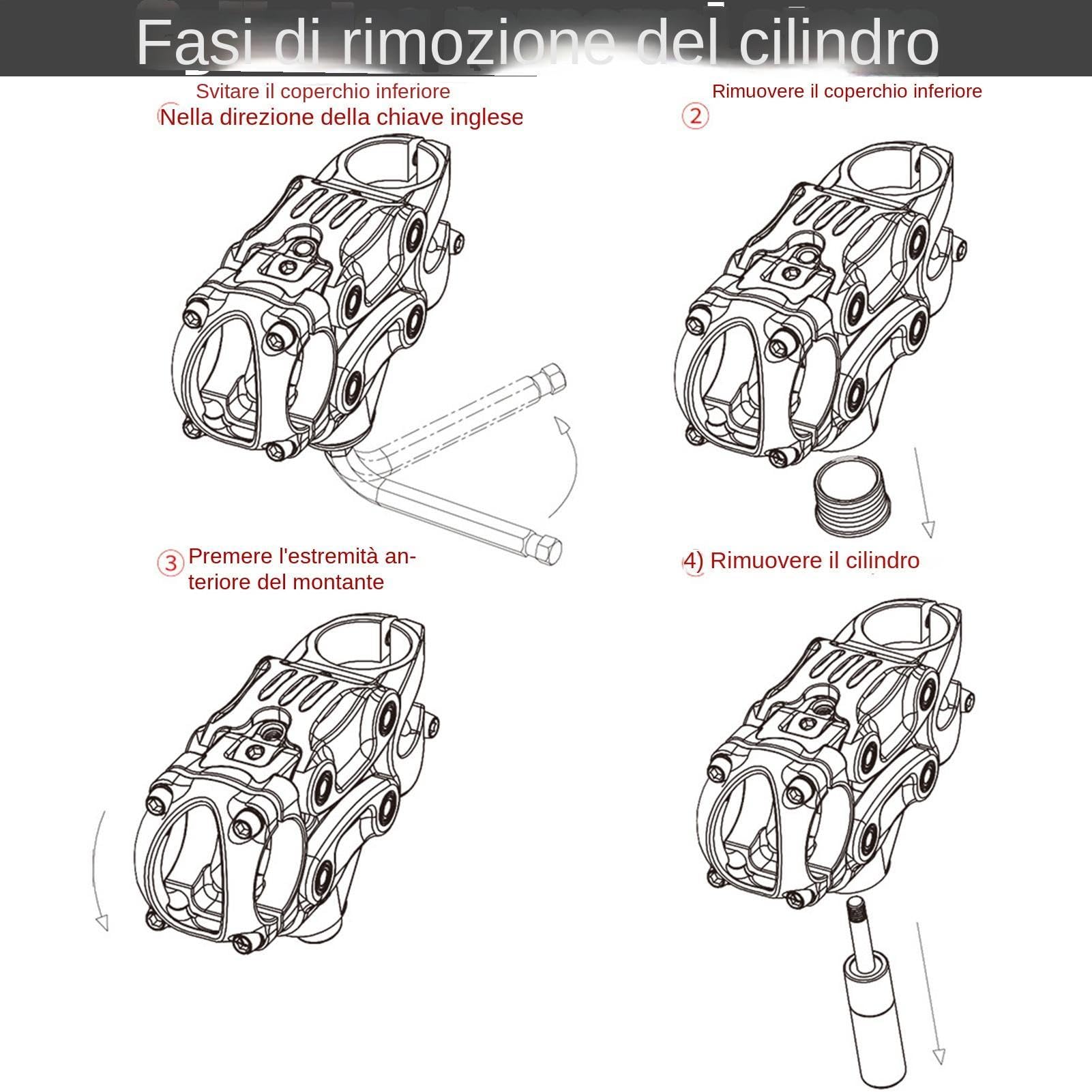 Generico Attacco Manubrio per Bici Attacco Ammortizzatore Ergonomico | Supporto Peso Bilanciato E Impugnatura Ergonomica Per Percorsi Sterrati Adatto A Ciclisti E Famiglie