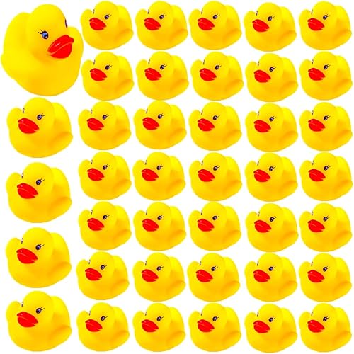 Miniatura 9 de 50 piezas de flotador y chirrido mini pato de goma para el baño del bebé Ducky Sound ShowerToys para niños celebrar la alegría de los niños