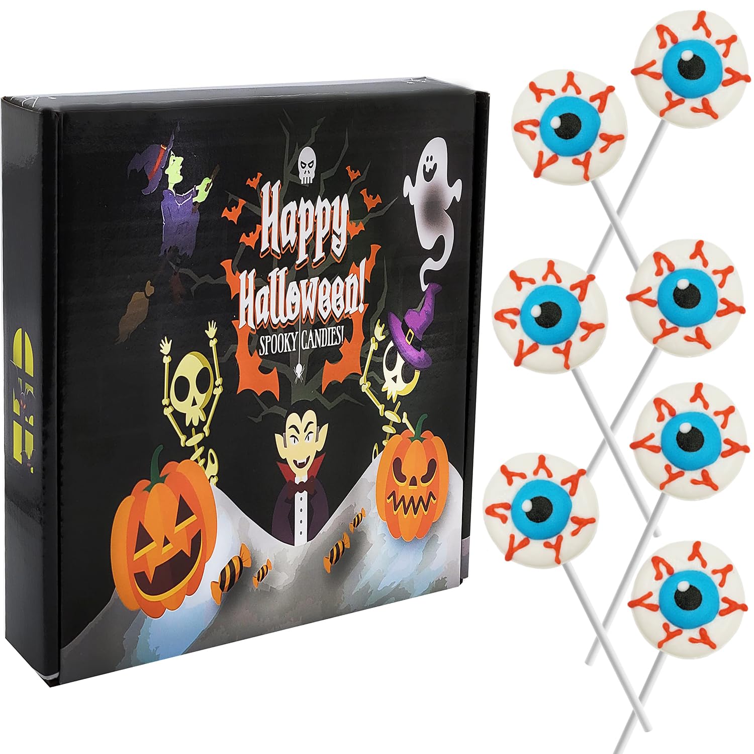 Halloween Lollipops Eyeball Lollipops Candy, TrickOr