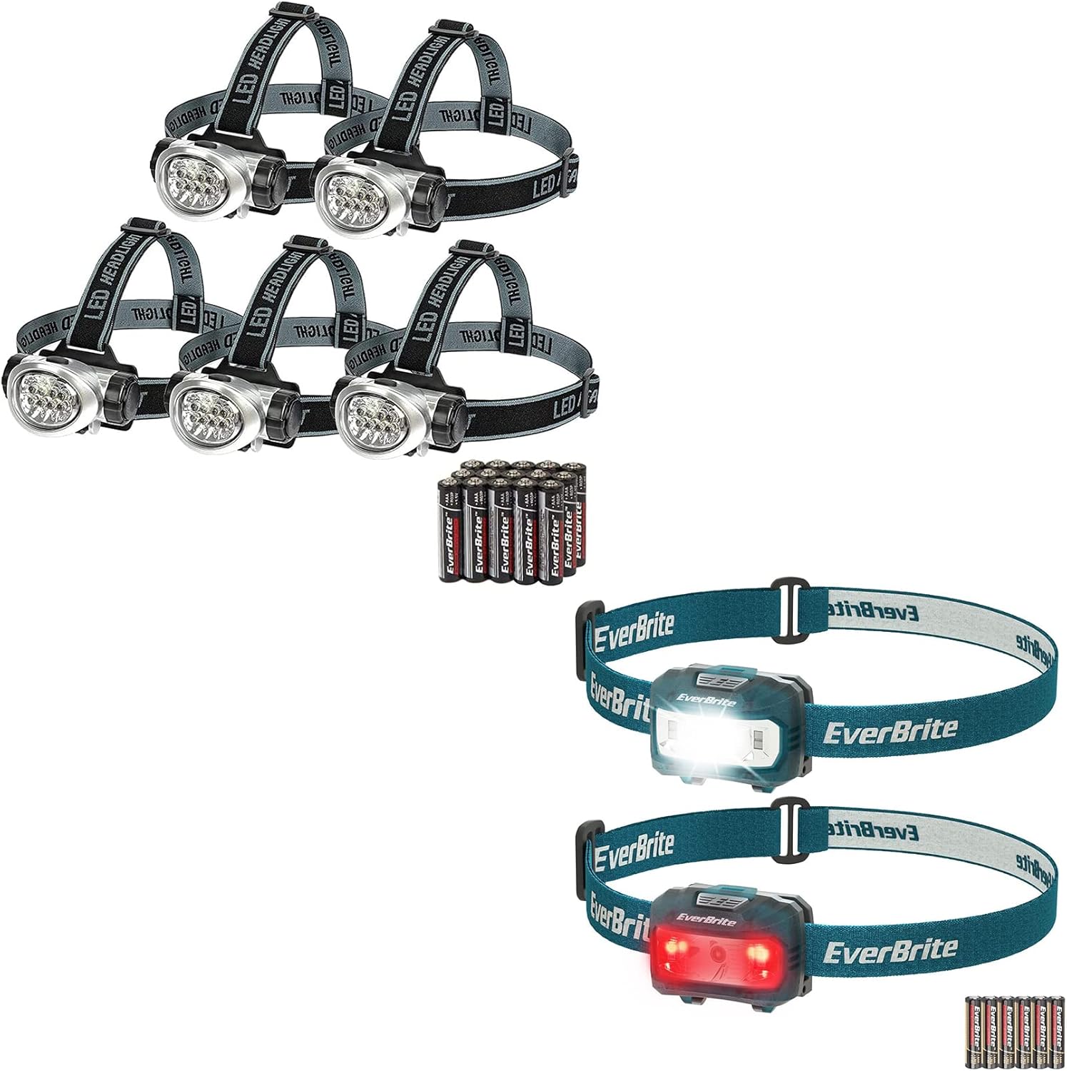 EverBrite 7-Pack LED Headlamp with 21 AAA Batteries