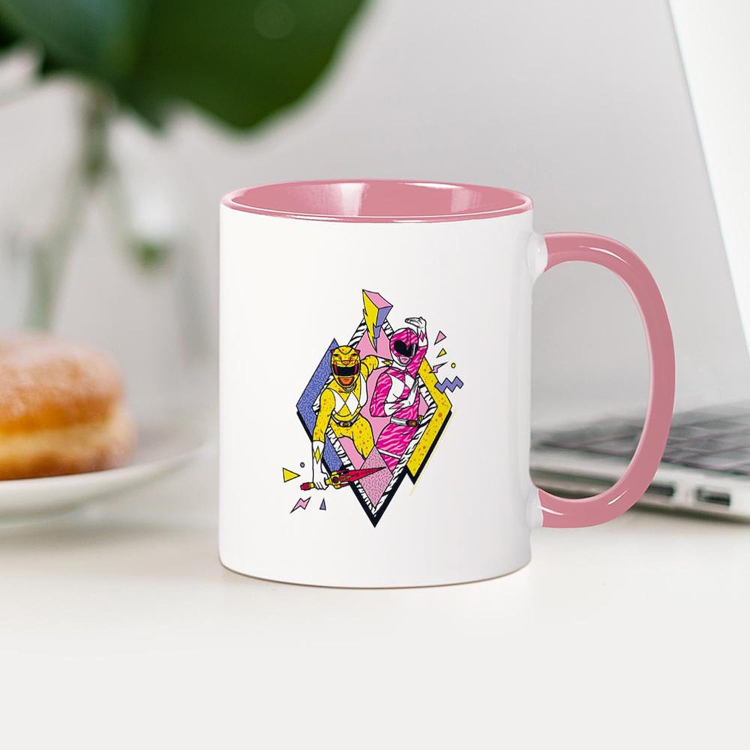 CafePress Power Rangers Yellow Ranger And 11 Oz Ceramic Mug 11 oz (325 ml) Ceramic Coffee Mug