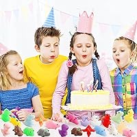 Vista 6 de Juguetes Squishy Mochi, 24 piezas de dinosaurios esponjosos para niños, regalos para fiestas, premios para clases, juguetes esponjosos para aliviar