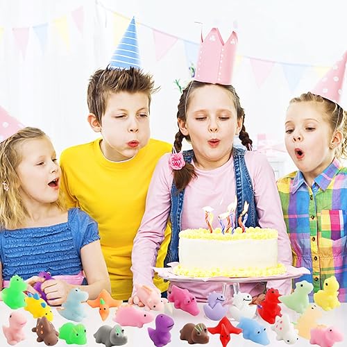 Miniatura 6 de Mochi Juguetes blandos 24 piezas de Dinasaur Squishy Animal Recuerdos de fiesta para niños premio de aula alivio del estrés regalo a granel para