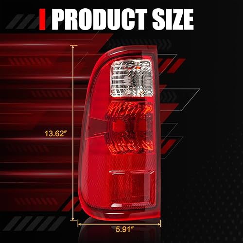Miniatura 8 de RANSOTO Luces traseras compatibles con Ford F250 F350 F-250 F-350 F450 F550 Super Duty 2008-2016 carcasa de la luz trasera del lado del conductor y