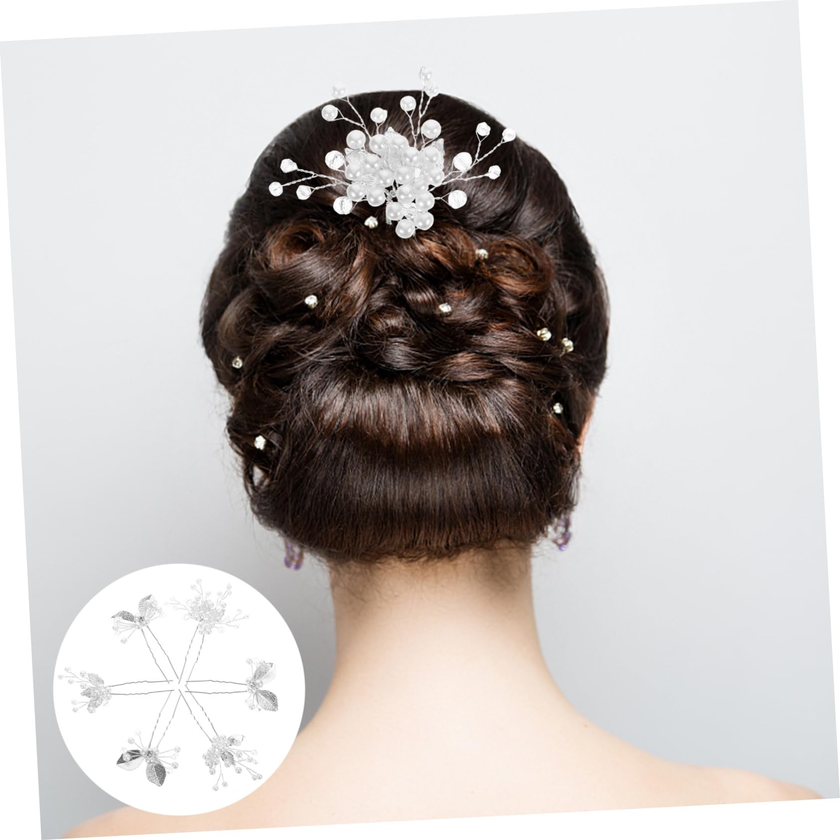 VICASKY 24 Pezzi Fermagli Sposa con e Fermacapelli U in Metallo Eleganti per Accessori Leggeri e Delicati per Acconciature Cerimonia