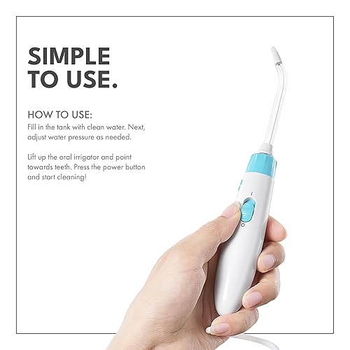 Miniatura 6 de ToiletTree Products Irrigador dental dental para niños, irrigador dental para niños, irrigador dental sin BPA con capacidad de 20.3 fl oz y presión