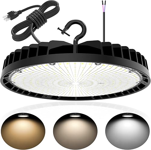 BBESTLED Luces LED de alta bahía 240 W 200 W 150 W ajustables, 33,600LM 140LMW Luces LED de tienda de alta bahía 3000 K 4000 K 5000 K CCT