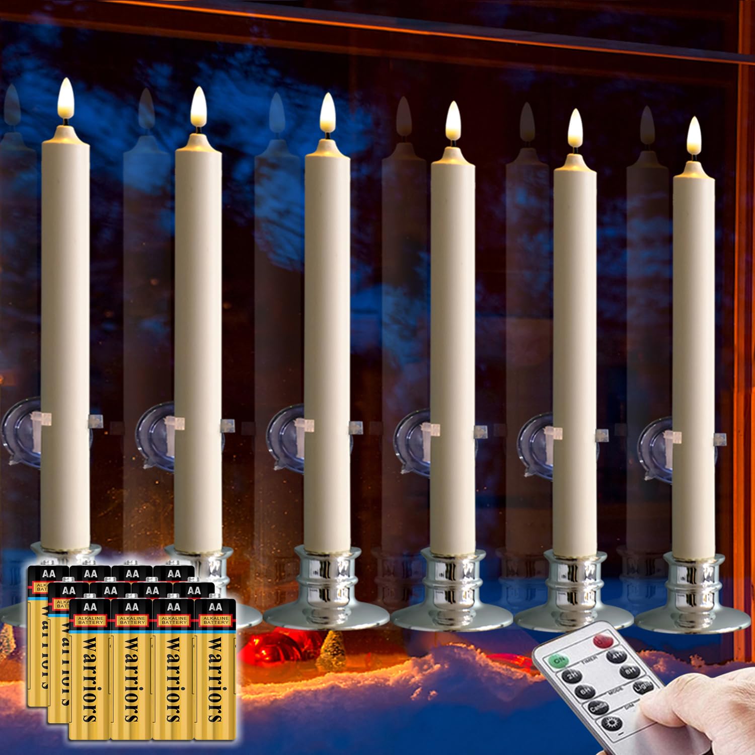 NONNO & ZGF 6-Pack LED Windows Candles