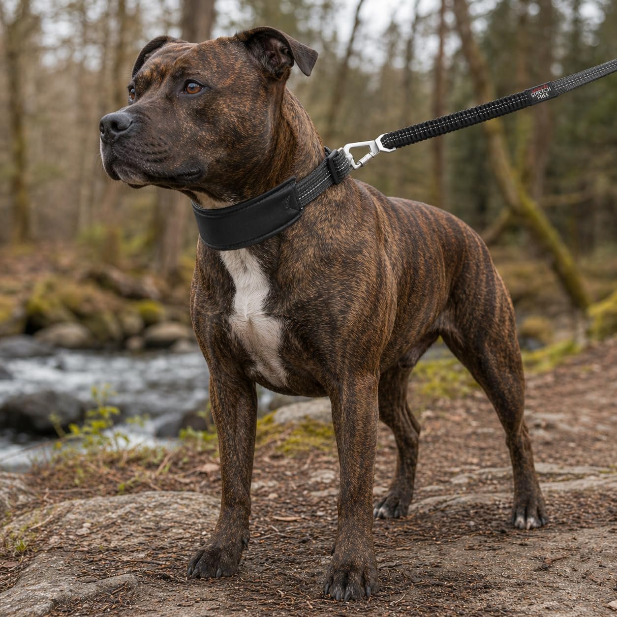 Pet Life ® Outdoor Series 'Geo-prene' Performance Reflective Shock Absorbing Neoprene Neck Padded 2-in-1 Dog Leash and Collar