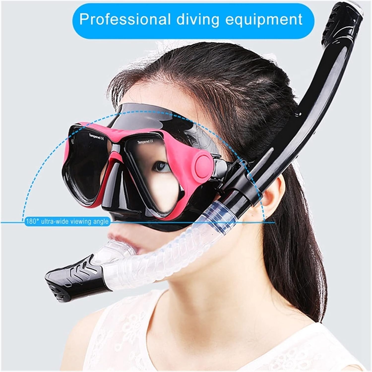 Snorkeling Mask Snorkel Tube Set Diving Mask Swimming Goggles Tube for Underwater Diving