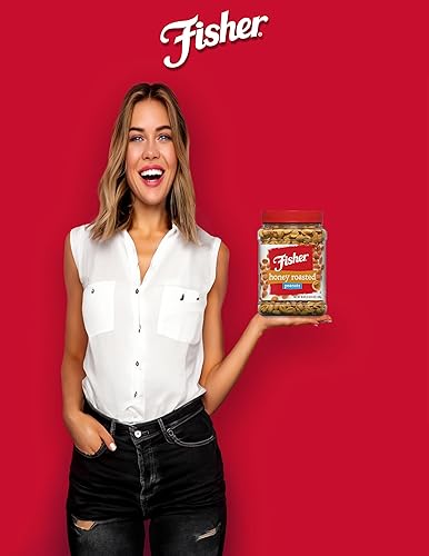Miniatura 6 de Fisher Snack - Cacahuetes tostados con miel, 36 onzas (paquete de 6), hecho con miel real