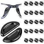 Eyeglass Nose Pads, Anti Slip Nose Pads for Glasses with Super Sticky Backing, Soft Silicone Adhesive Glasses Nose Pad (20 Black Pairs)