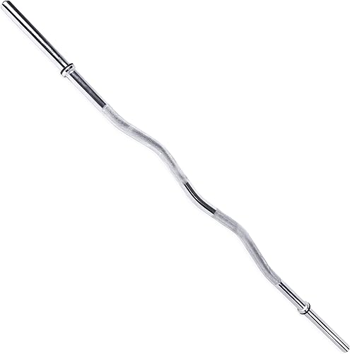 Cap Barbell - Barra de curl estándar sólida E-Z de 47 pulgadas