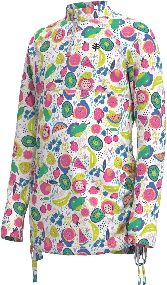 Girls' Ruche Long Sleeve Swim Shirt - UPF 50+ Sun Protection - Lawai