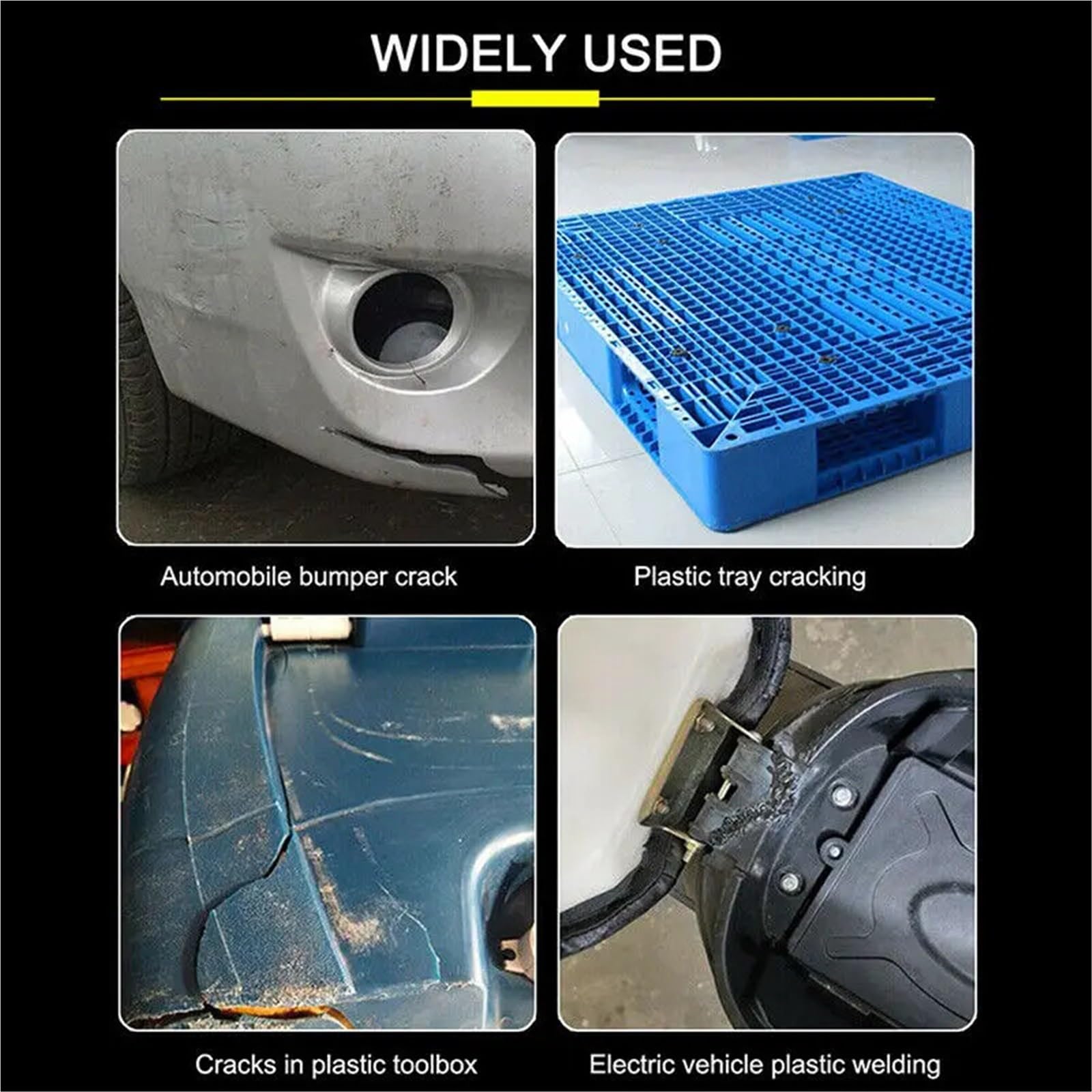 Kit Riparazione Paraurti Auto Kit di riparazione fai da te per saldatrice di plastica con luce LED e punti caldi per la saldatura di parti in plastica del cruscotto del paraurti incrinato(Box Kit)