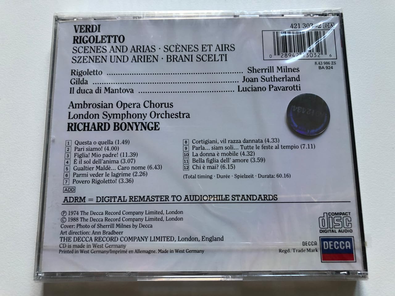 Verdi: Rigoletto (Highlights)