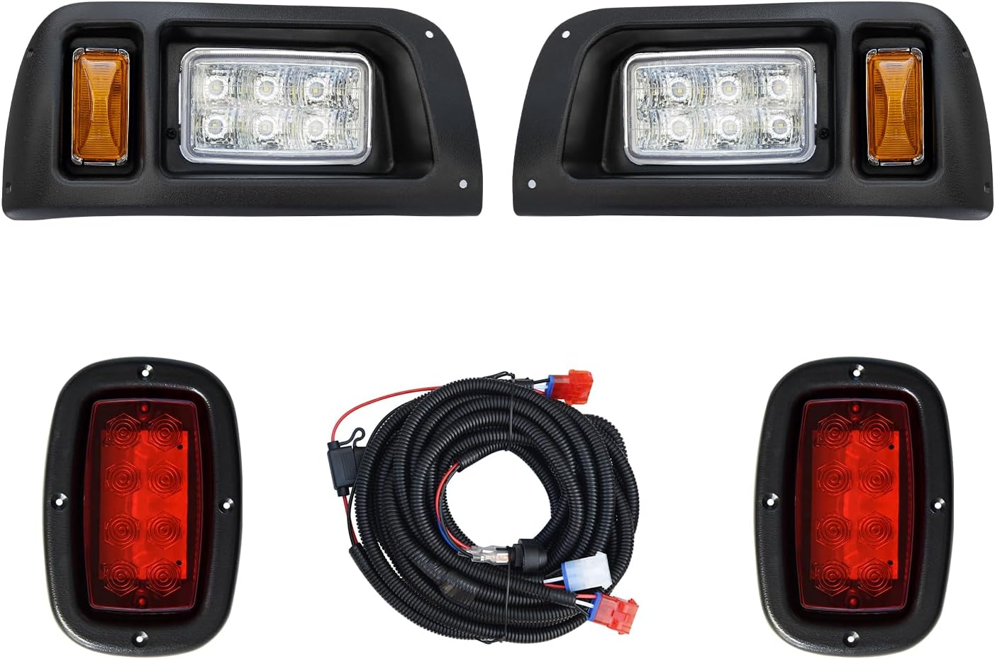 Golf Cart Light Kit For Club Car DS,12V Street Legal Golf Cart Headlights Taillights Kit for Club Car DS Led Light 1993-up Gas and Electric with Installation Instruction
