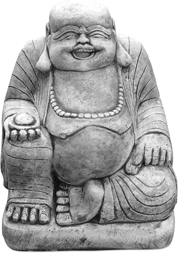 gartendekoparadies.de Statue eines asiatischen Mönches, Steinfigur, H. 75 cm, 19