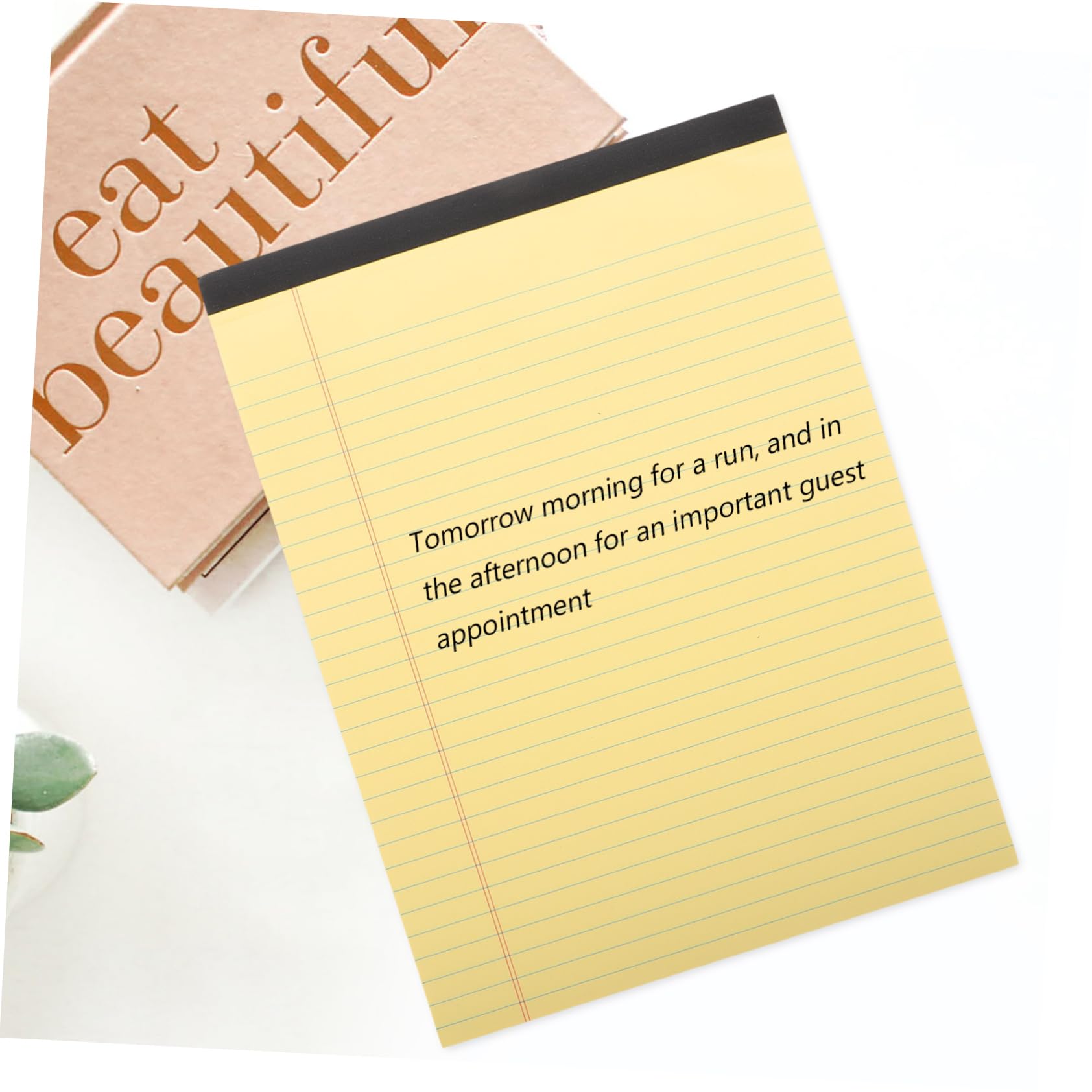Lurrose Blocco Note A4 214x295mm Giallo 6 Pezzi Con Pagine Strappabili, Quaderno Per Appunti Di Lavoro e Scuola Con Sezione Organizzata Per Studenti e Professionisti