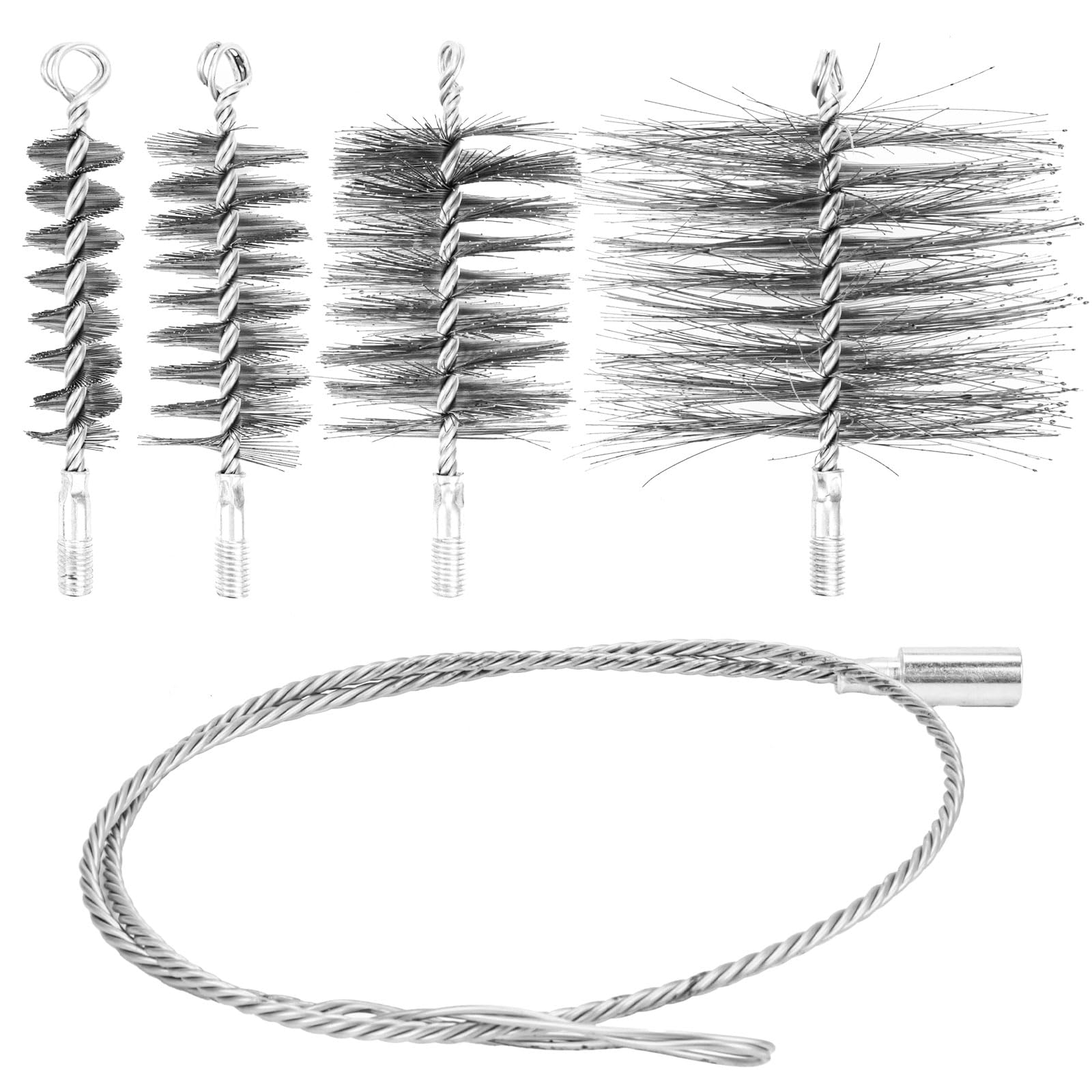 Tuyau de poêle encrassé brosse multi-usages lot de 5 pour ramonage complet