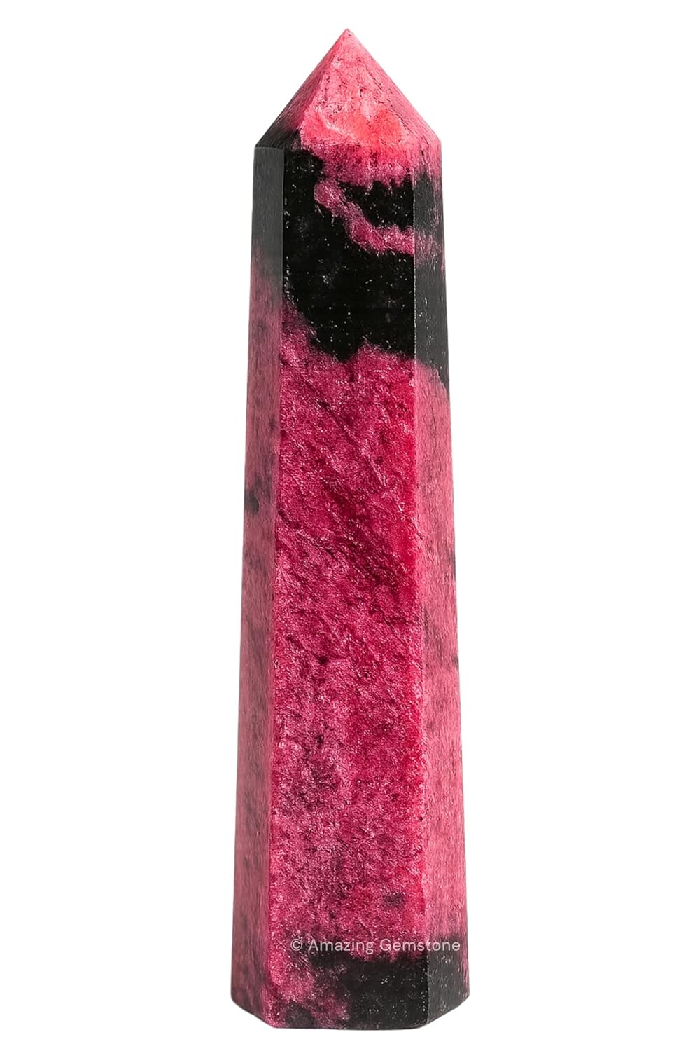 Rhodonite Crystal Towers, 3-4 Inch | Natural Healing Crystal Point Obelisk for Reiki Healing and Crystal Grid