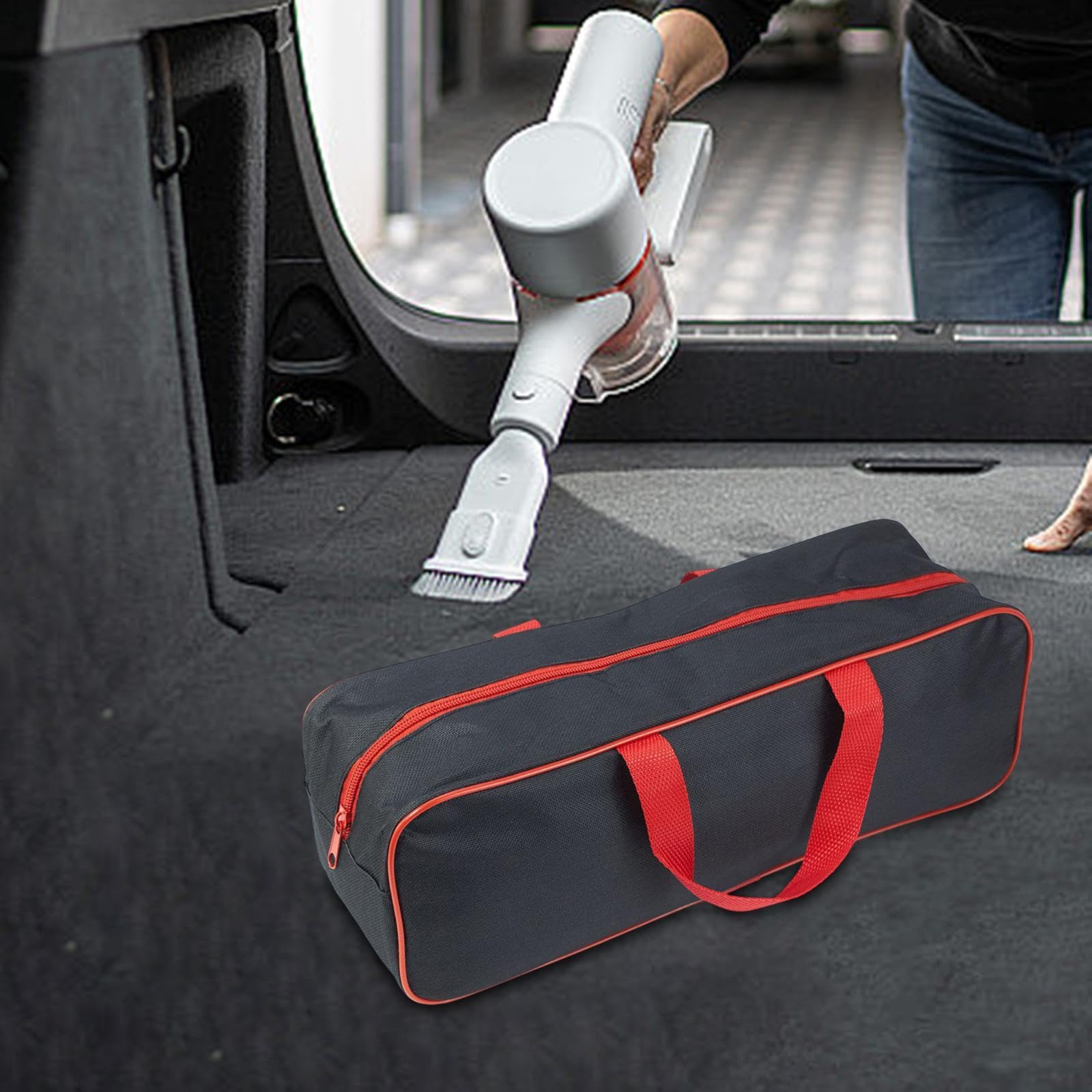 F Fityle Bolsa para aspiradora de Coche, Bolsa de Almacenamiento de Accesorios para aspiradora de Coche, Resistente, Estuche para aspiradora, Bolsa de, Rojo
