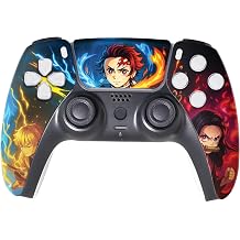 Demmon Slayyer Custom PS-5 Controller Wireless compatible with Play-Station 5 Console by BCB Controllers | Proudly Customized in USA with Permanent HYDRO-DIP Printing NOT JUST A SKIN