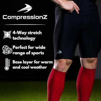 CompressionZ Men Compression Shorts for Running, Workout Baselayer Spandex