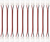 Vista 14 de Conectores de tira LED LightingWill 2 pines de 8 mm, 10 piezas de conectores LED sin soldar para tiras de luz LED de un solo color, compatibles