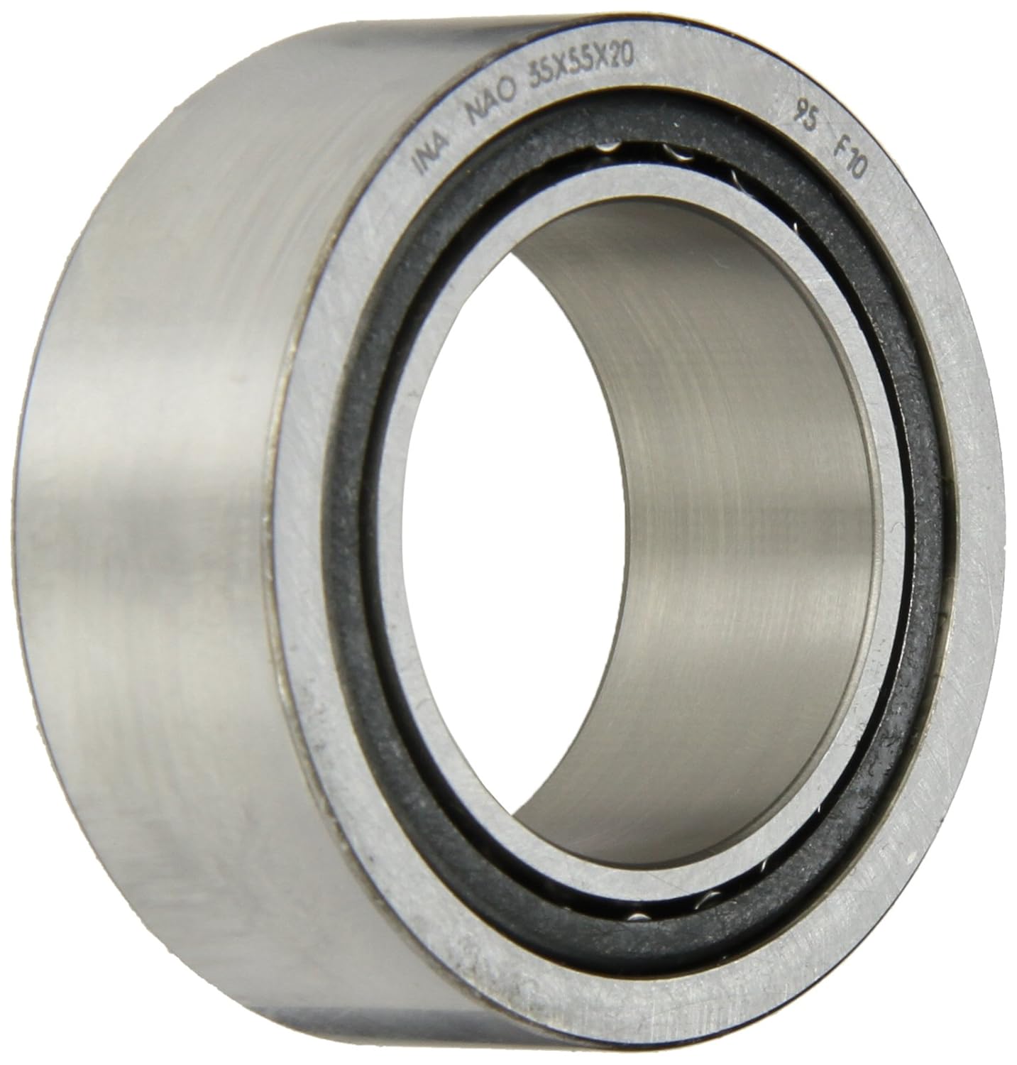 INA NAO35X55X20 Needle Roller Bearing, With Inner Ring, Steel Cage, Open End, Metric, 35mm ID, 55mm OD, 20mm Width, 11000rpm Maximum Rotational Speed