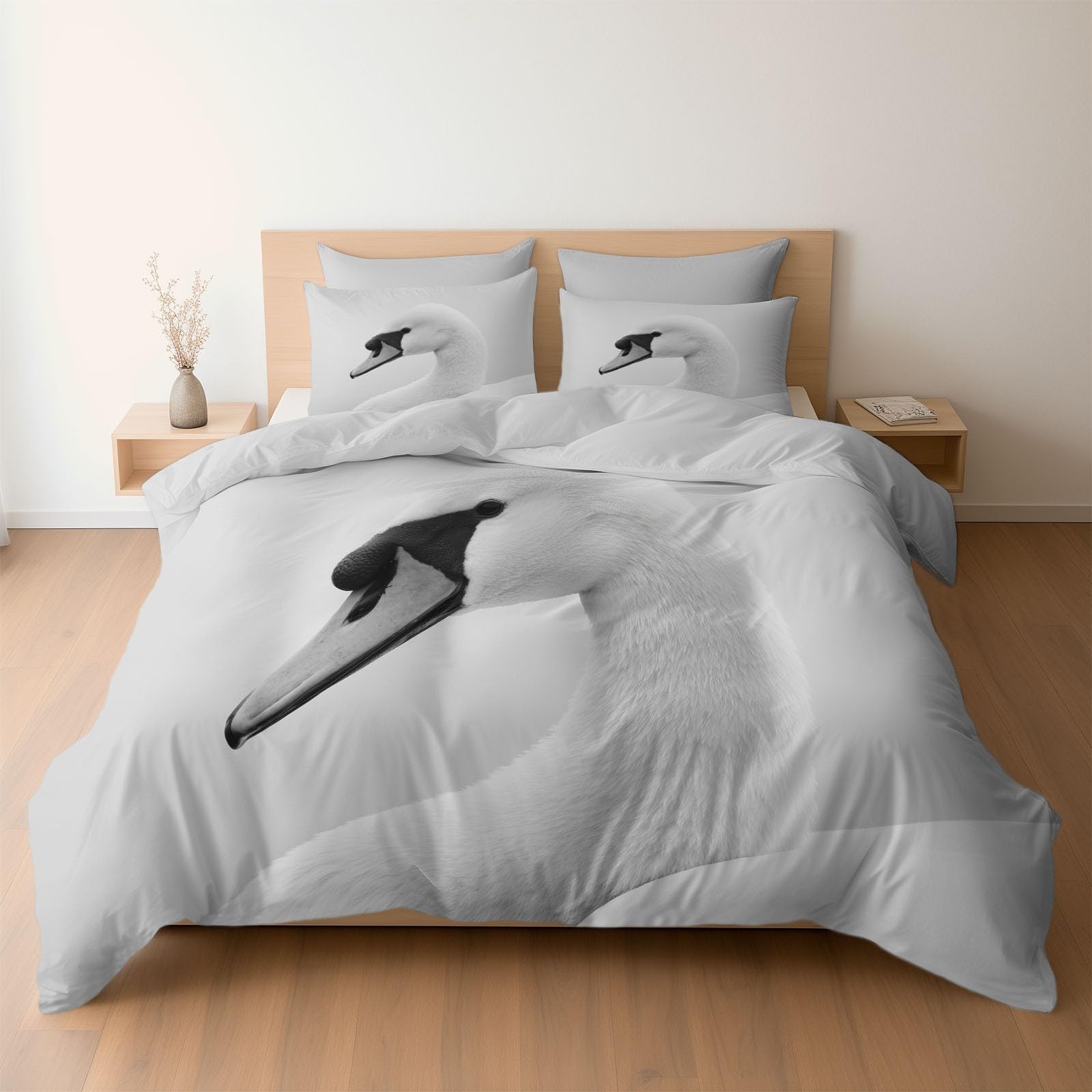 Housse de couette respirante 240x260 en microfibre douce et anti-plis toutes saisons