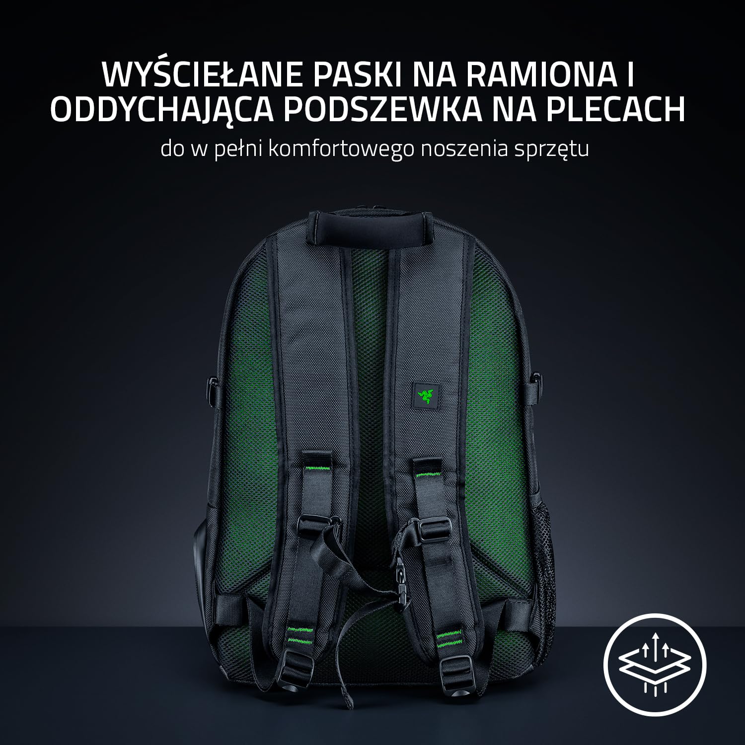 Razer Rogue V3 Backpack (15,6") Black Edition - kompaktowy plecak podróżny (kieszeń na laptopa do 15 cali, odporny na ścieranie, powłoka zewnętrzna z poliestru), czarny