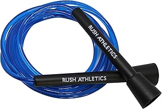 RUSH ATHLETICS SPEED ROPE Yellow - Skipping Rope, Best for Boxing MMA Cardio Fitness Training - Speed - Adjustable 11ft JUMP ROPE Sold by RUSH ATHLETICS