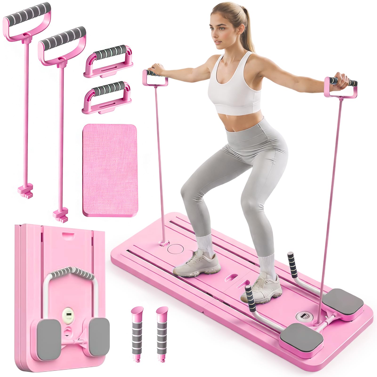 Pilates Reformer Board, Reforme Pilates Board, Kit Pilates para Casa, Kit De Fitness Multifuncional para Mujeres, Entrenamiento De Cuerpo Completo En Casa — view 7