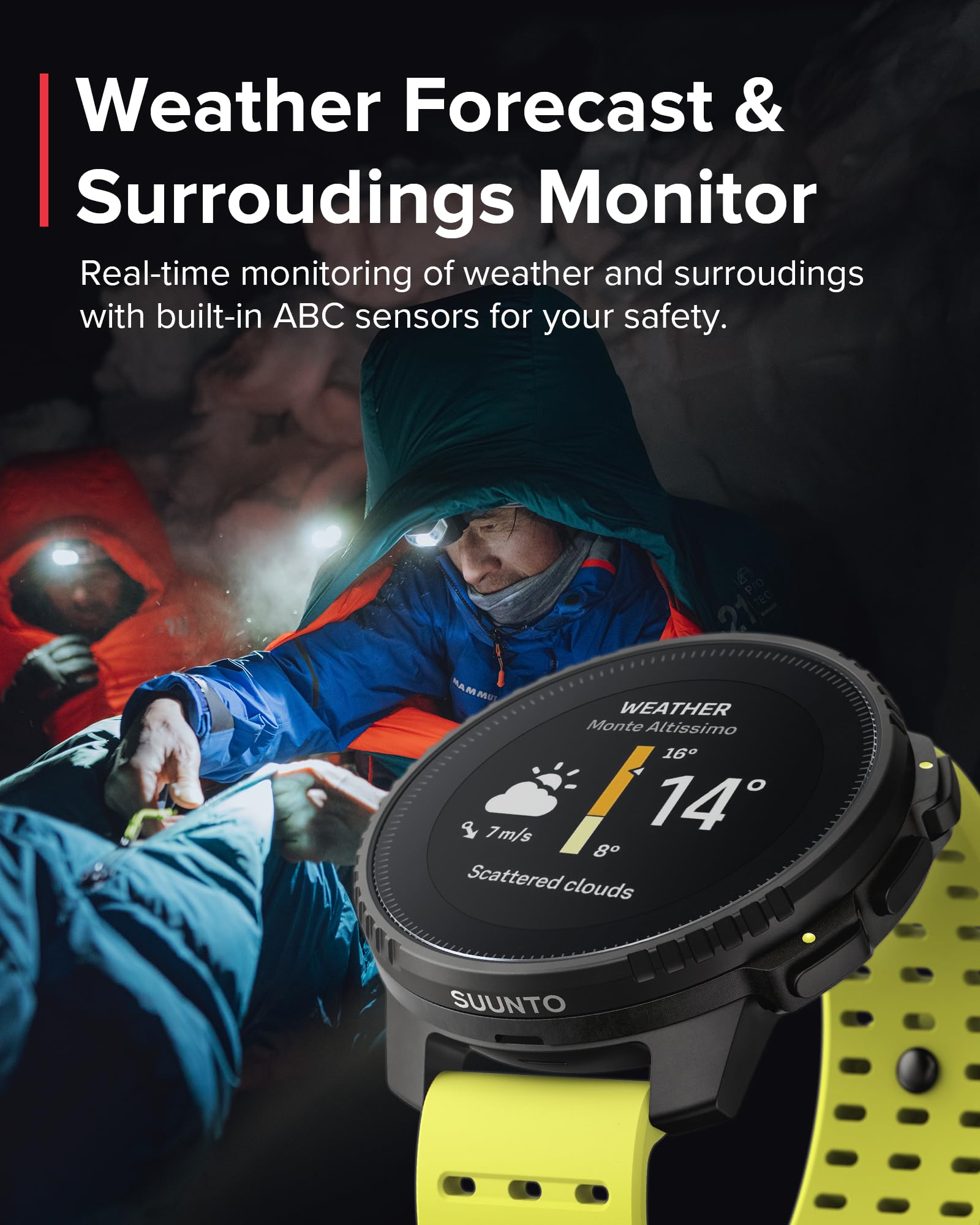 SUUNTO Pionowe: przygodowy zegarek GPS, duży ekran, mapy offline, ładowanie energią słoneczną