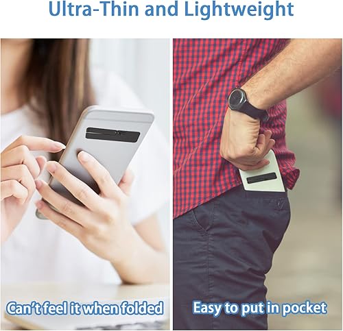 Miniatura 4 de TIESOME Soporte invisible ultrafino para teléfono, 2 unidades ajustables verticales y horizontales para teléfono, soporte de metal compatible con