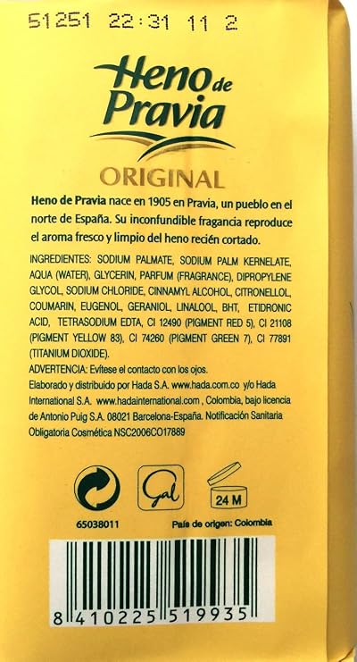 Heno De Pravia Soap LARGE 4.4 oz. Ea. ORIGINAL ( 9 Soaps Total)