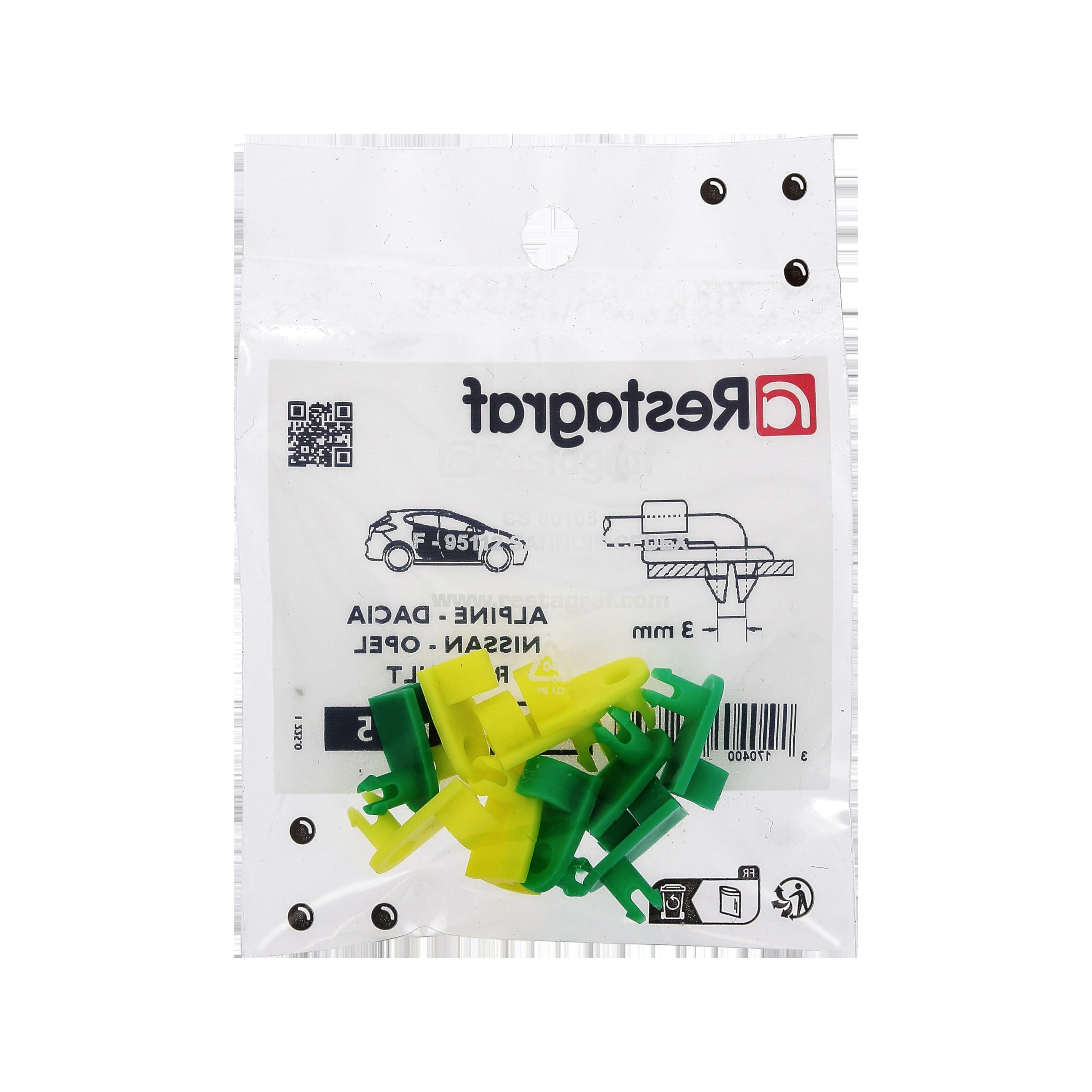 Agrafes Pour Garnitures Intérieures Honda Civic – Lot De 10, Référence Restagraf 11754 - 7