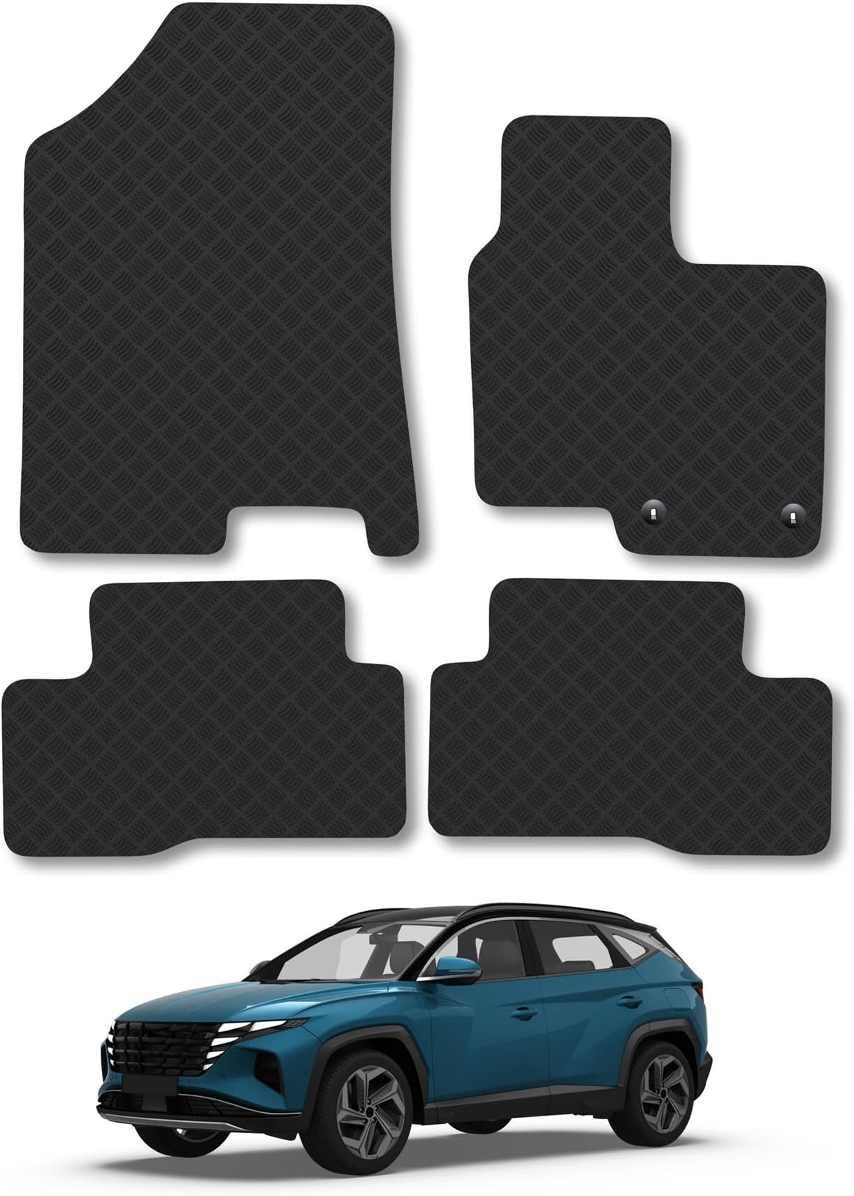 Car Mats Hyundai Tucson 2015-2020 All weather 3D/5D moulded TPE Rubber ...
