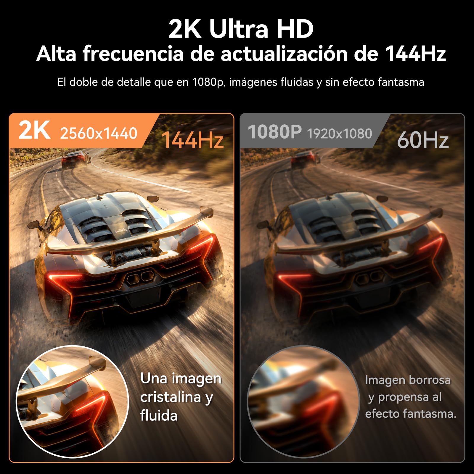HKC V2718QS Monitor Gaming 27 Pulgadas QHD 2560x1440 IPS 144Hz 1ms MPRT HDR10, 99% sRGB, Monitor PC Gaming HDMI 2.0 DisplayPort 1.4, VESA 100x100, Pantalla Gaming para PC PS5 Xbox