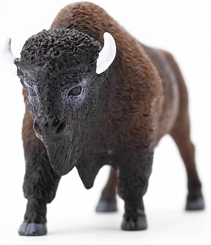 Miniatura 2 de Gemini&Genius Figura de bisonte norteamericano, figura de acción de toro, juguete de juego de vida silvestre para niños, pintado a mano, juguetes