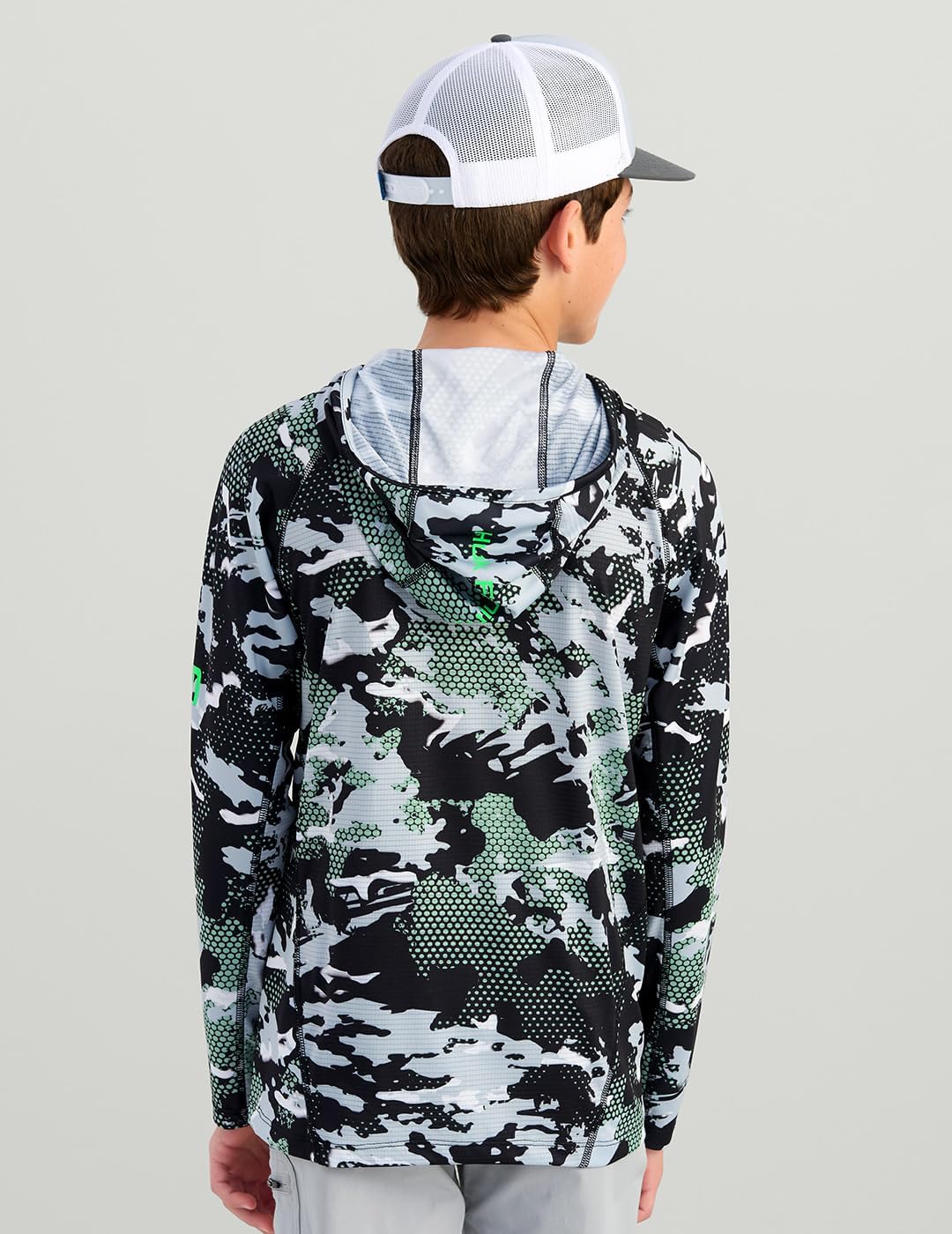HUK boys Icon Hoodie, Fishing Shirt With Sun Protection for Kids